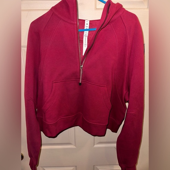 Lululemon Scuba Oversized Half-Zip Hoodie - M/L Pomegranate NWT - Picture 4 of 11